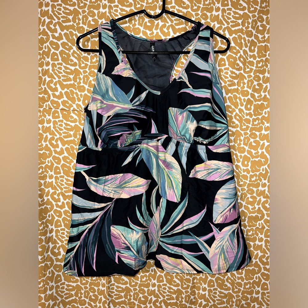 Torrid Racerback Floral Tankini Top